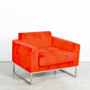 Lay Armchair - Burnt Orange Velvet Lay Armchair - Burnt Orange Velvet