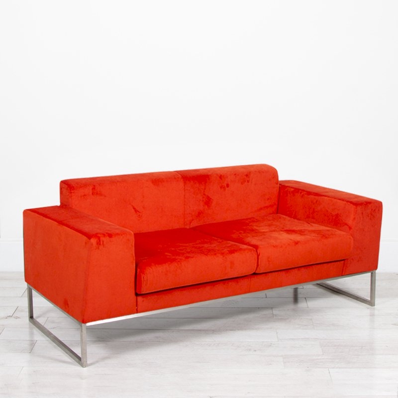 Lay Sofa - Burnt Orange Velvet