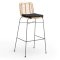 Miami Bar Stool - Natural with Black Cushion