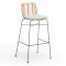 Miami Bar Stool - Natural with White Cushion