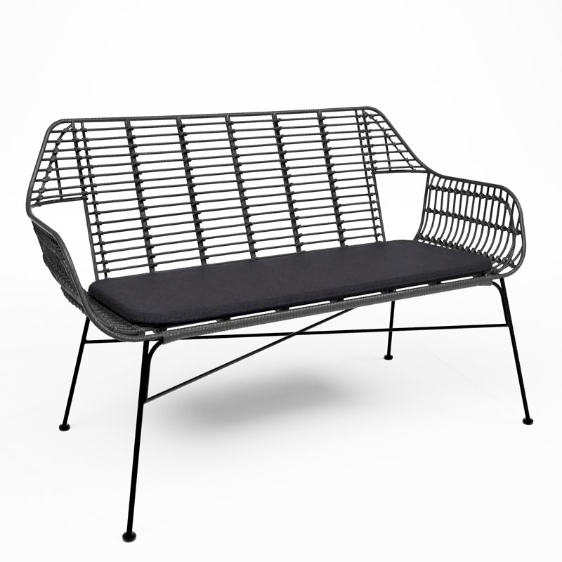 Miami Bench - Black with Black Pad