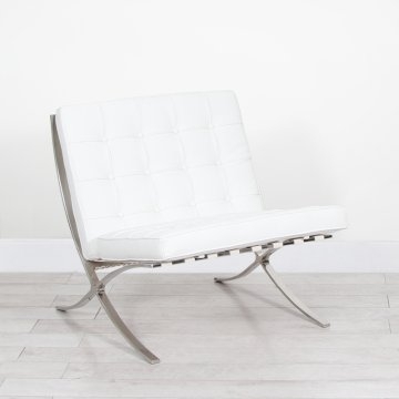 White Barcelona Style Chair White Barcelona Style Chair