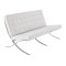 White Barcelona Style Sofa
