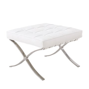 White Barcelona Style Ottoman White Barcelona Style Ottoman