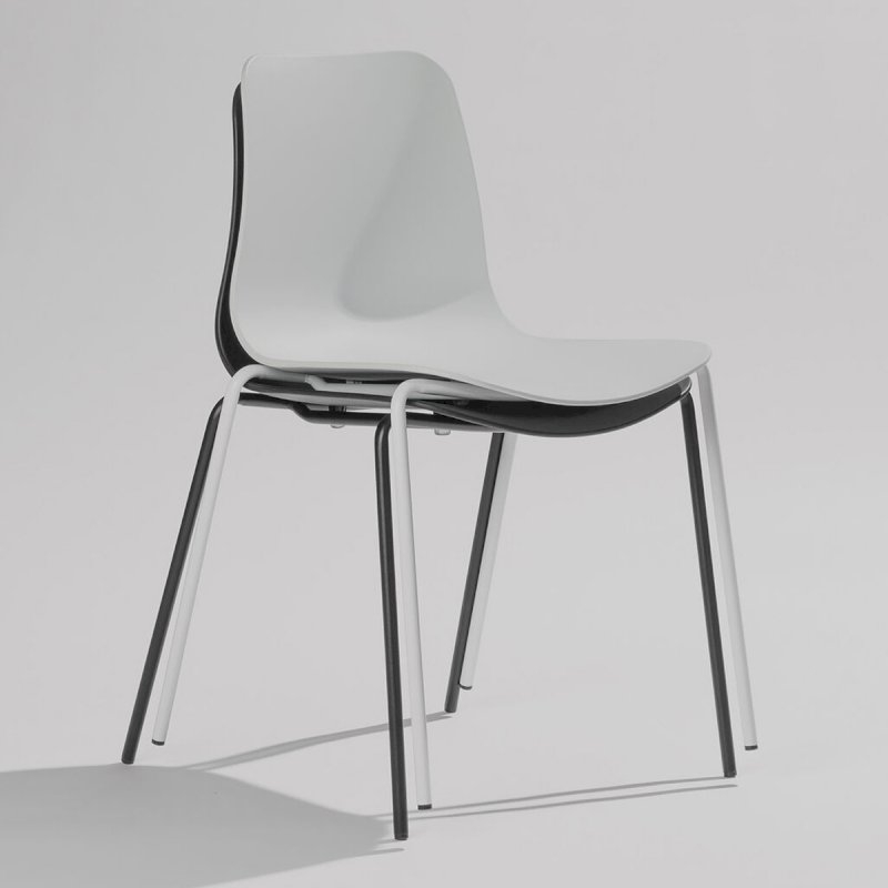 Black Curve Stacking Chair