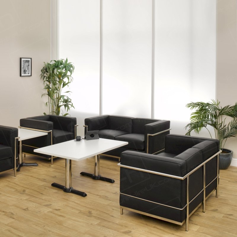 2 Seater Corbusier Sofa - Black