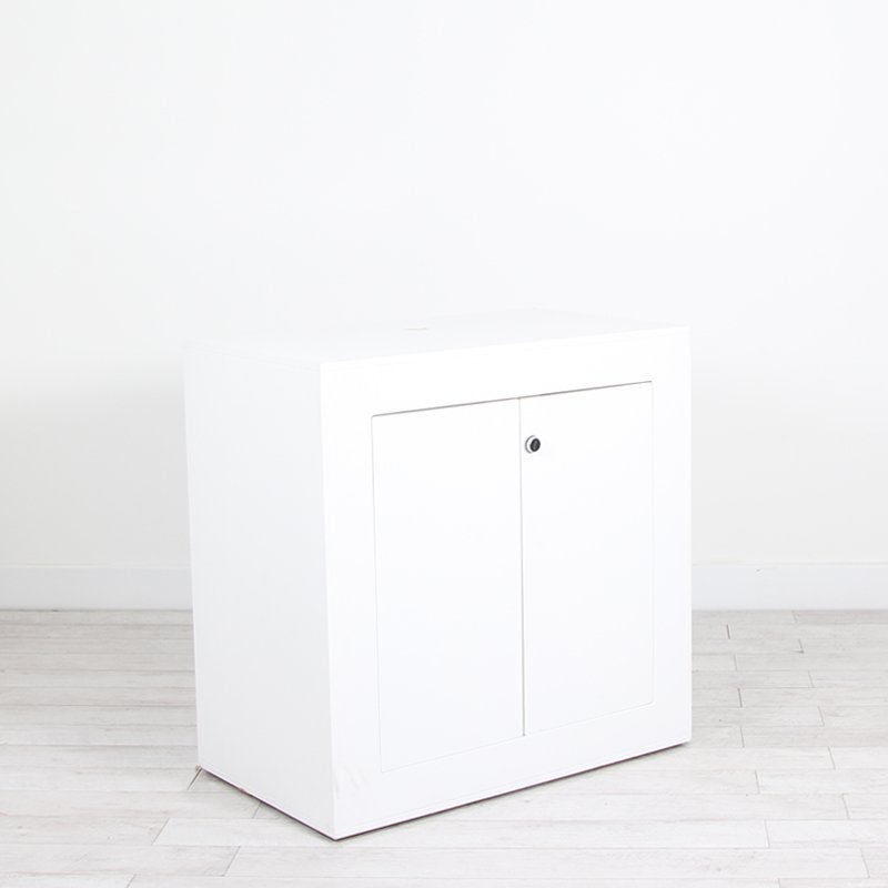 Illuminated Reception Counter White 1000 x 600 x 1000