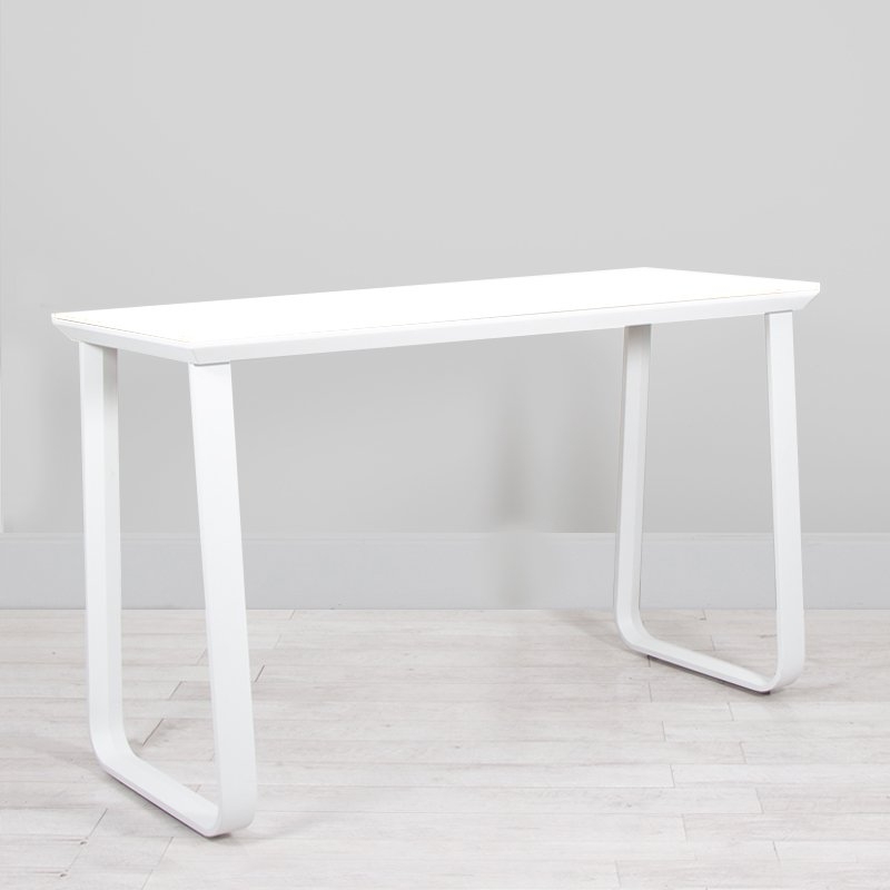 Utah Double Poseur Table - White Base White Top