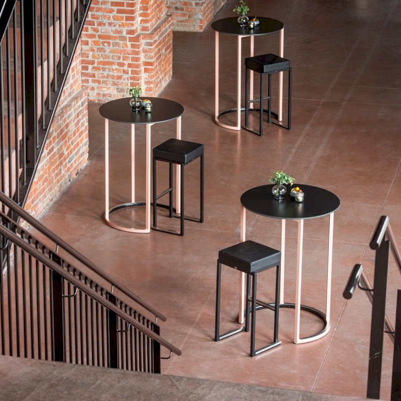 Nevada Curved Box Frame Table - Black