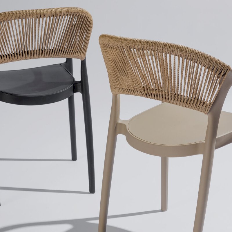 Black Loop Stacking Chair