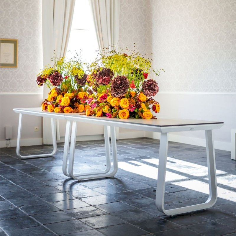 Utah Double Bistro Table - White Base White Top